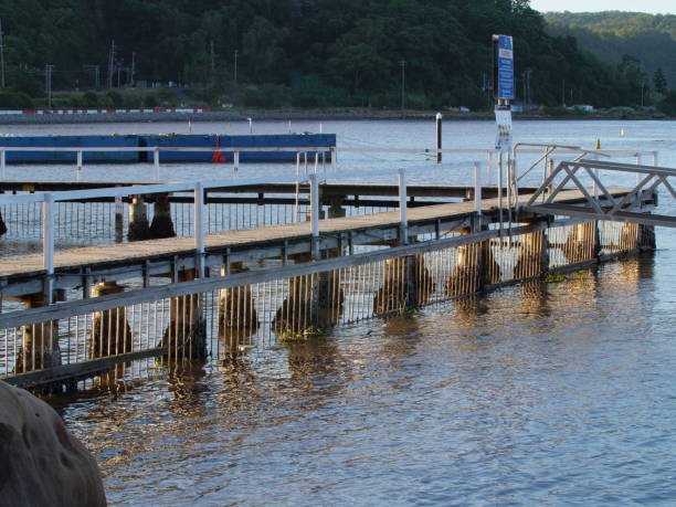 istock Flood waters around Dangar Island Marina 1309851558