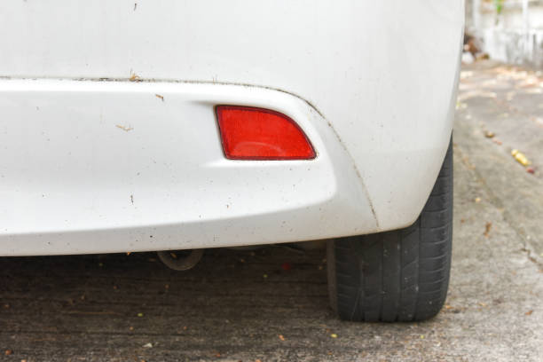 istock a small taillight red reflector right side on white car 1309861999