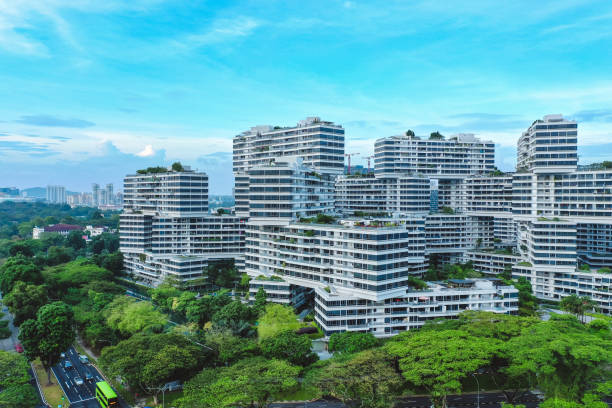 istock Smart homes in Singapore surrounded by tropical rainforest 1309863933