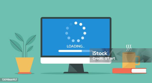 Computer Loading Process Concept System Software Update And Upgrade ...
