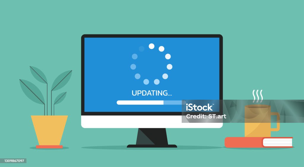 Loadable Software Images System Software Updating Or Loading Process Concept On Computer Screen ...