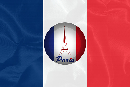French flag  Eiffel Tower pin