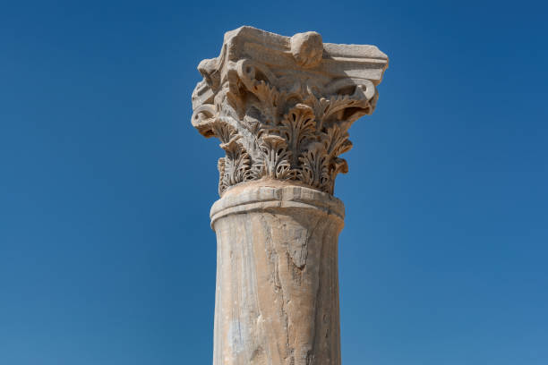 istock Old pillar in ancient Kourion and blue sky, Cyprus 1309870638