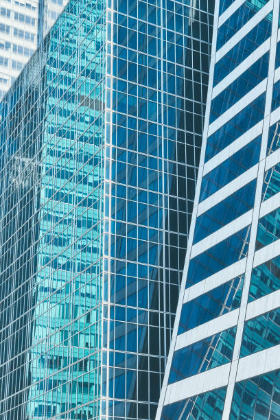 istock Blue and green modern architecture background. 1309873318