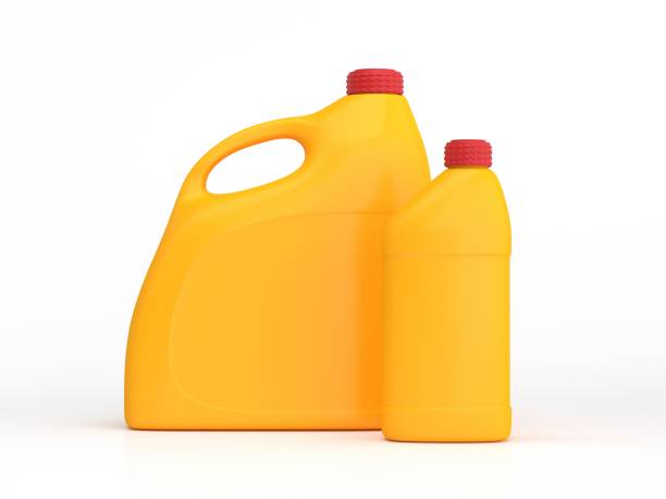 istock Blank yellow Canister Big and Small with red cap - Plastic Oil And Liquid Detergent Container Packaging For Branding, 3d render 1309883143