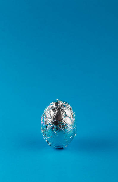 istock Egg in aluminum foil. 1309884274