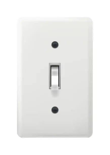 Vector illustration of Light switch electrical point equipment isolated on white