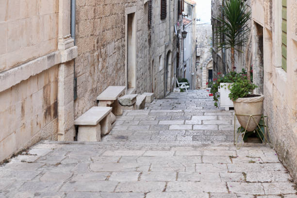 Korcula town street, Korcula Island, Croatia