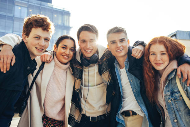 istock Group portrait of college students 1309890132