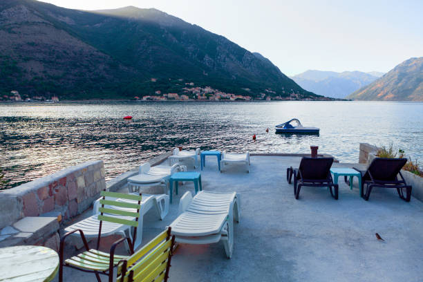 istock Sun loungers on a private dock with terrace 1309896530