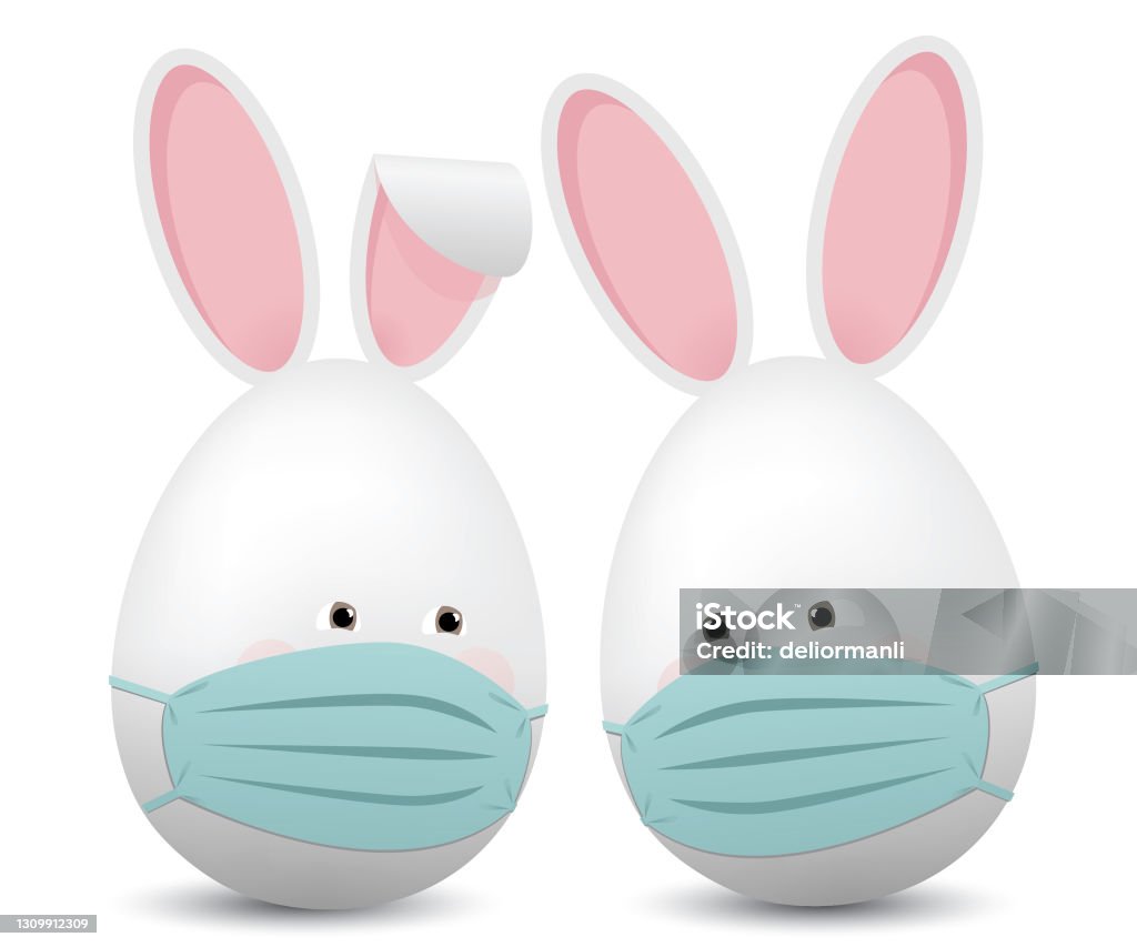 Egg Shaped Easter Rabbits Stock Illustration - Download Image Now ...