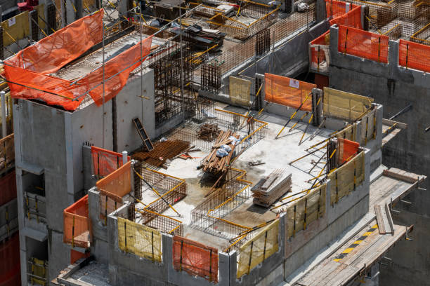 istock High angle view of construction site  of skyscraper 1309915293