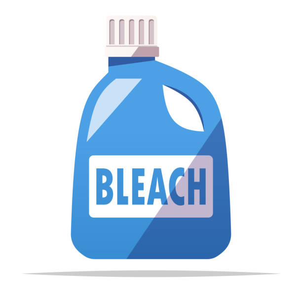 Bottle of bleach vector isolated illustration Vector element bleach stock illustrations