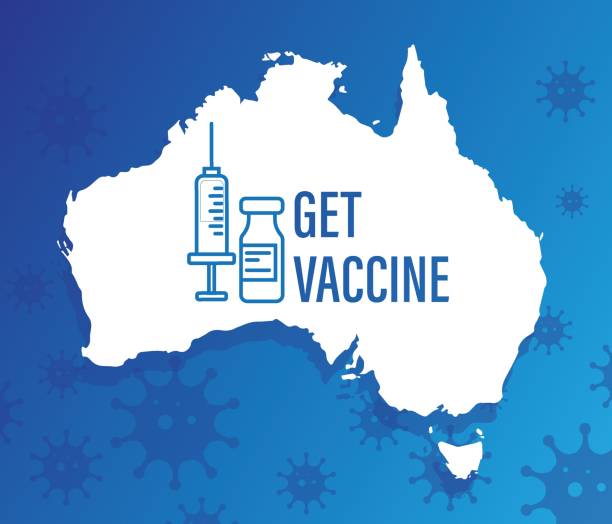 istock vaccination time, healthcare concept background, banner. Coronavirus Concept With    australian  Flag. 1309922901