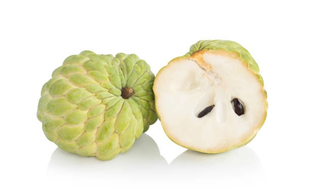 istock Fresh ripe Sugar apple or custard apple fruit isolated on white background 1309926173
