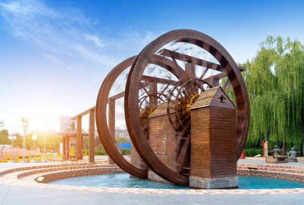 A photo and record of a watermill that rotates due to the power of falling water.April 2023, Chichibu City, Saitama Prefecture, Japan.