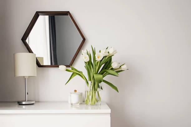 istock Minimalist scandinavian interior. Spring home decor 1309935667