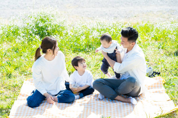 istock Parents and children enjoying a picnic 1309936106