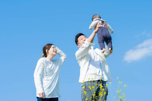 istock Parents holding their baby high 1309939409