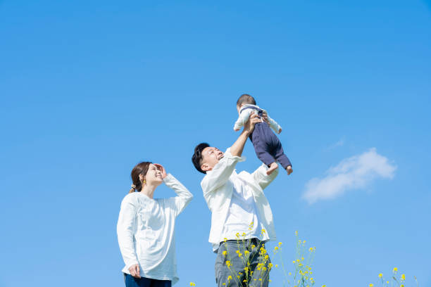 istock Parents holding their baby high 1309939473