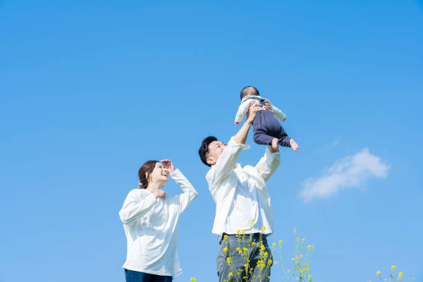 istock Parents holding their baby high 1309940101