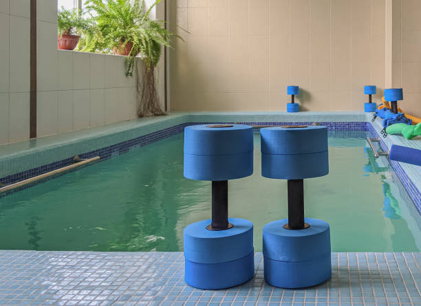 istock Swimming pool for water aerobics. 1309940106