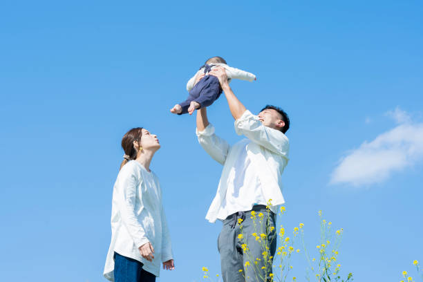 istock Parents holding their baby high 1309940322