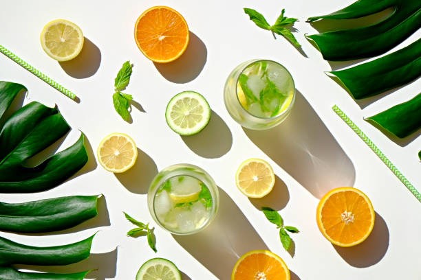 istock Vitamin water with citrous fruits. 1309943526