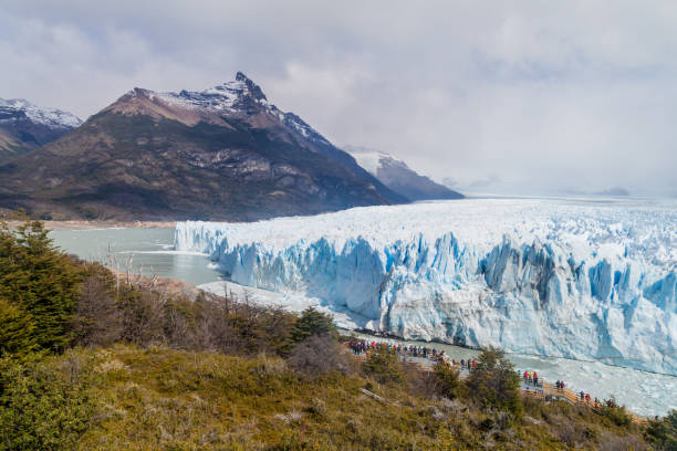 ghiacciaio perito moreno nel parco nazionale glaciares, argentina - glacier moreno glacier iceberg argentina foto e immagini stock