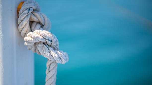 Holiday Photo Tied Docking Line On Ship tied knot photos stock pictures, royalty-free photos & images