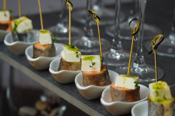istock Catering service. Snacks for guests on the table. 1309949843