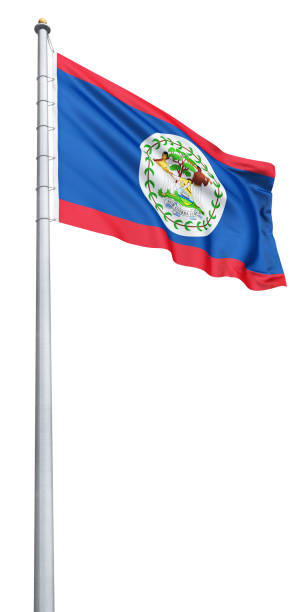 флаг белиза - flag of belize стоковые фото и изображения