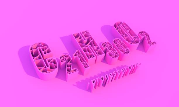istock Progesterone molecule structure. Concept of medicine and pharmacy 1309953318