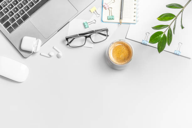 istock Flat lay photo of home/office working place. 1309953939