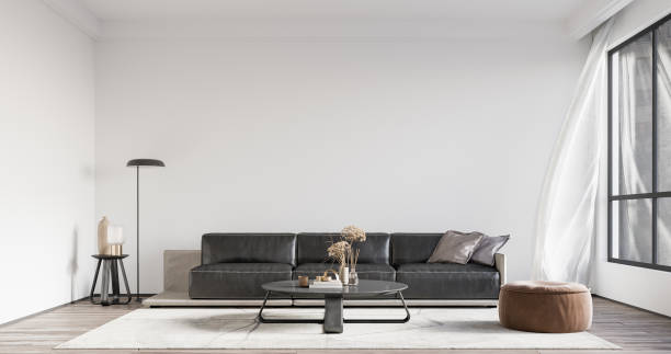 istock Interior Living Room Wall Mockup 1309953987