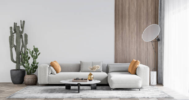 istock Interior Living Room Wall Mockup 1309953996