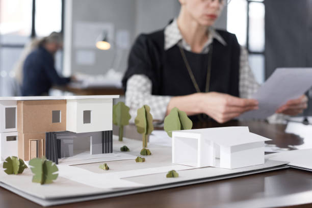 istock Carton model of new building 1309954764
