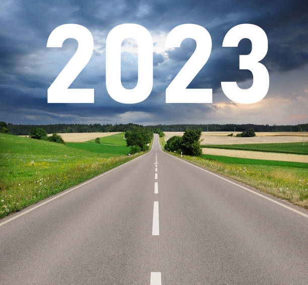 istock 2023 sign over country road , dramatic sky 1309957652