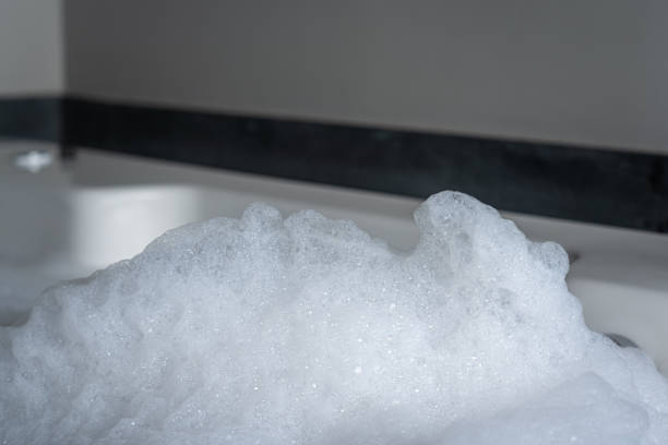 istock Shower foam in bathtub - spa relaxing abstract. 1309969953