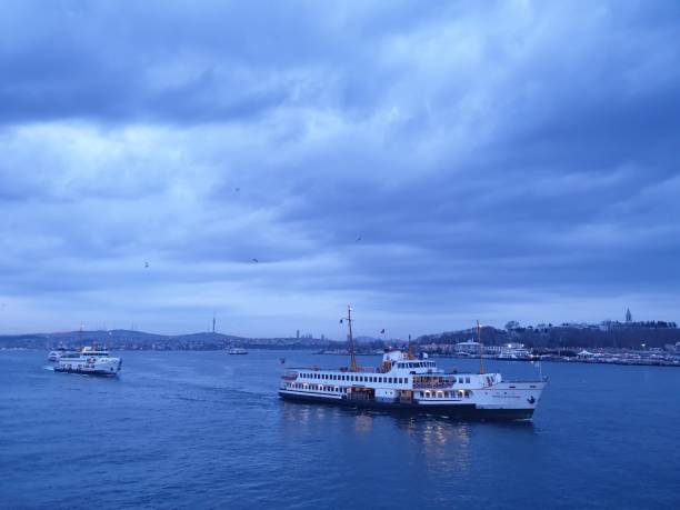 istock İstanbul Bosphorus Silhouette with Ferries 1309971324