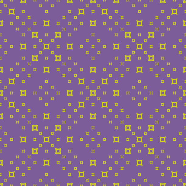 вектор минималистский бесшовный узор с небольшими квадратами. зеленый и фиолетовый цвет - futuristic abstract spotted gift stock illustrations