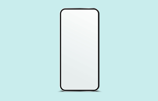 Realistic Metallic Frame Smartphone Mockup Stock Illustration ...