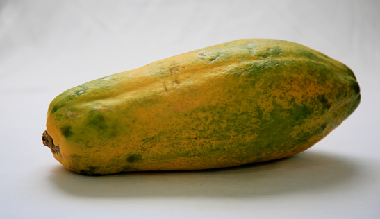 salvador, bahia / brazil - june 29, 2020: papaya fruit is seen in the city of Salvador.\
