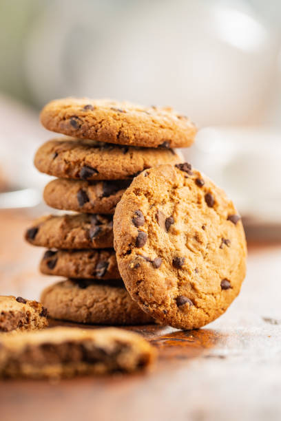 istock Tasty biscuits with chocolate. Sweet chocolate cookies 1309977961