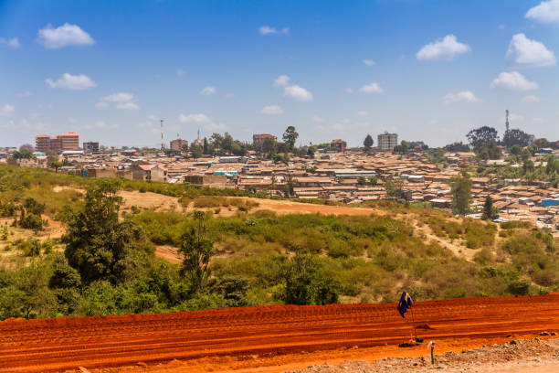 istock Dirt Road into Kibera Slum 1309988916
