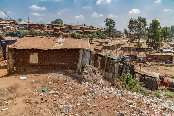 istock Homes in Kibera slum with garbage 1309988974