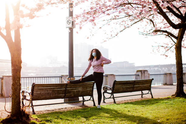 istock Young Woman Stretching Before Her Morning Run 1309991091