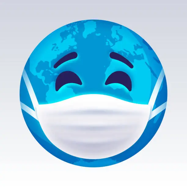 Vector illustration of Earth Globe Mask