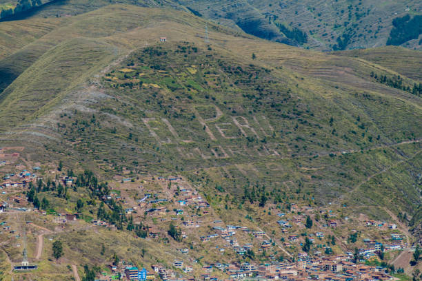istock Inscription on a hill above Cuzco city, Peru 1310000647