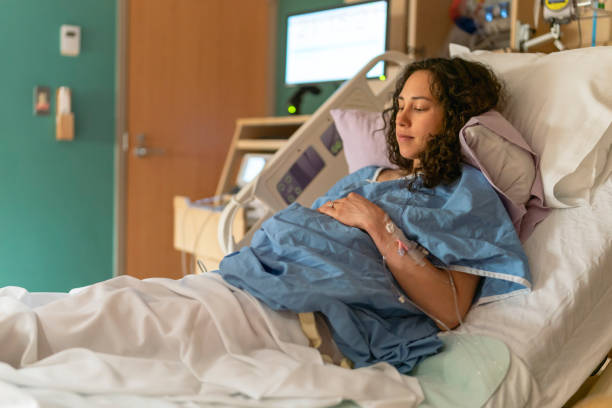 istock Ethnic Mama In Hospital Bed Ready For Labour And Delivery 1310005283